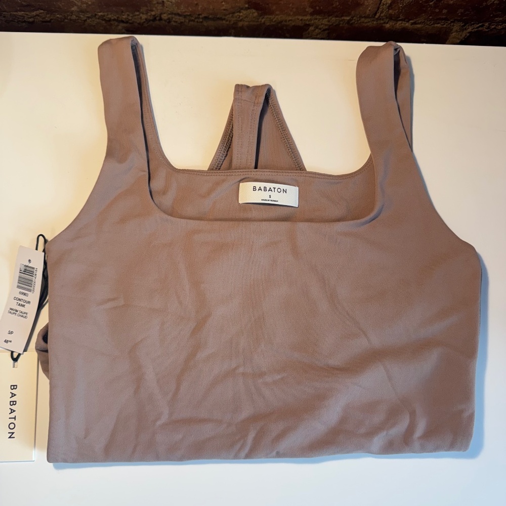 Aritzia Contour Tank Bodysuit in Warm Taupe - Picture 2 of 5